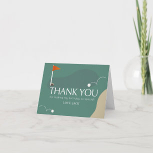 Carte De Remerciements Terrain de golf Hole in One 1er anniversaire