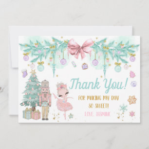 Carte De Remerciements Terre des sucreries Plum de sucre Fée Nutcracker