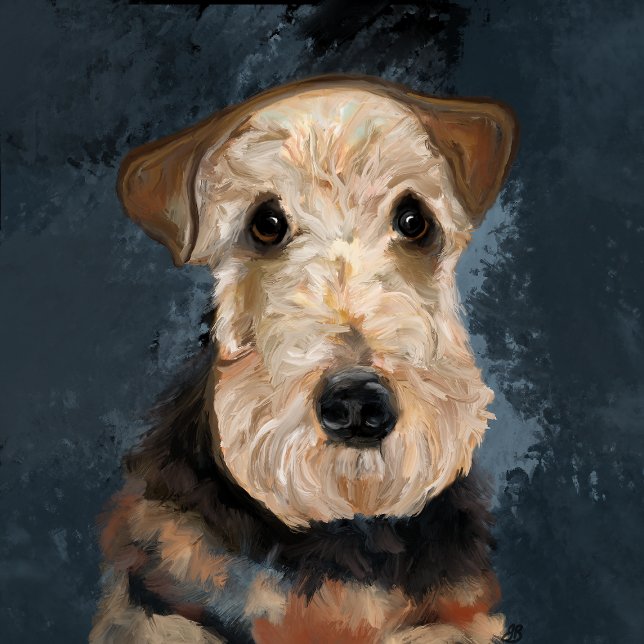 CARTE DE REMERCIEMENTS TERRIER AIREDALE        (Créateur téléchargé)