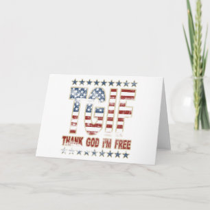 Carte De Remerciements TGIF remercient Dieu que je suis libre