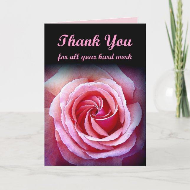 CARTE DE REMERCIEMENTS THANK YOU (Devant)