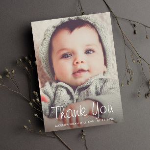 Carte De Remerciements Thank You Baby Shower Personalized Photo Custom