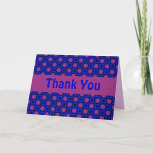 Carte De Remerciements Thank You blue and purple dots