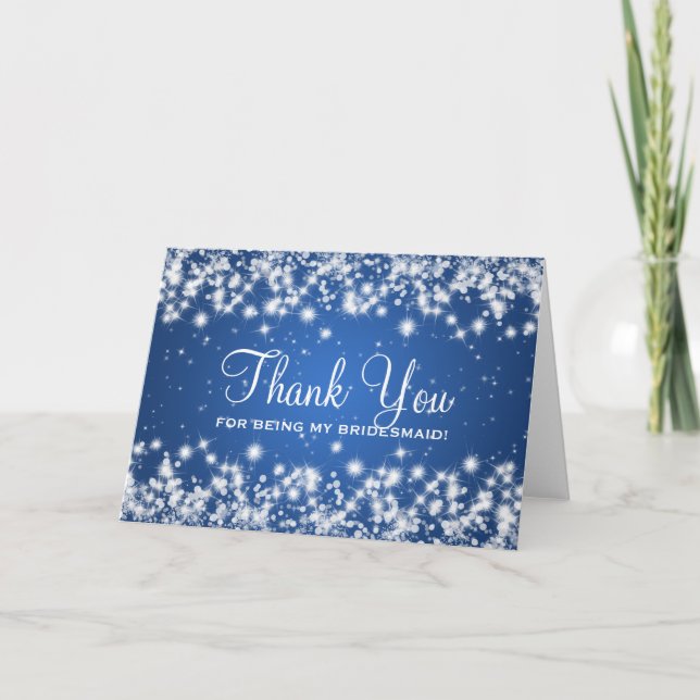 Carte De Remerciements Thank You Bridesmaid (Devant)