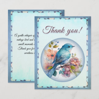 Carte De Remerciements thank you card, elegant and chic