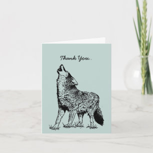 Carte De Remerciements Thank You Card For a howling good time! Wolf