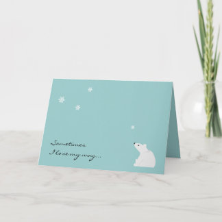 Carte De Remerciements Thank You Card pour papa : Bear polaire