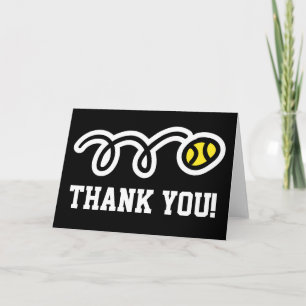 Carte De Remerciements Thank you card with tennis ball design
