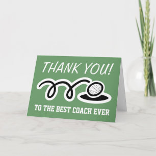 Carte De Remerciements Thank you coach golf