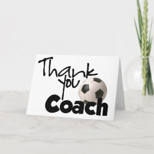 Carte De Remerciements Thank You Coach, Soccer