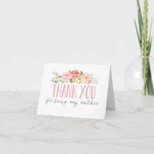 Carte De Remerciements Thank You for Being My Mother