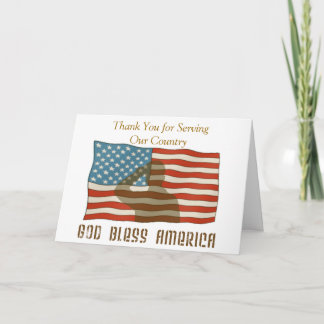 Carte De Remerciements Thank You for Serving Our Country Card