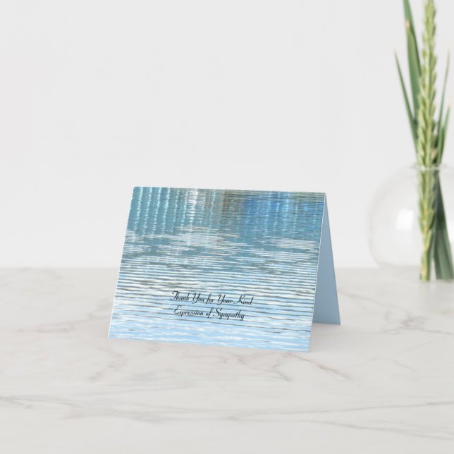 Carte De Remerciements Thank You for Sympathy Lake Reflection (Devant)