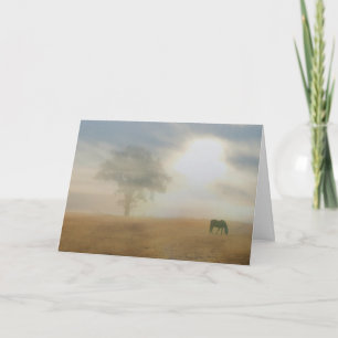 Carte De Remerciements Thank you for your sympathy horse and sun card