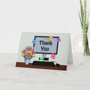 Carte De Remerciements Thank You, Foreign Language, Admin Professional