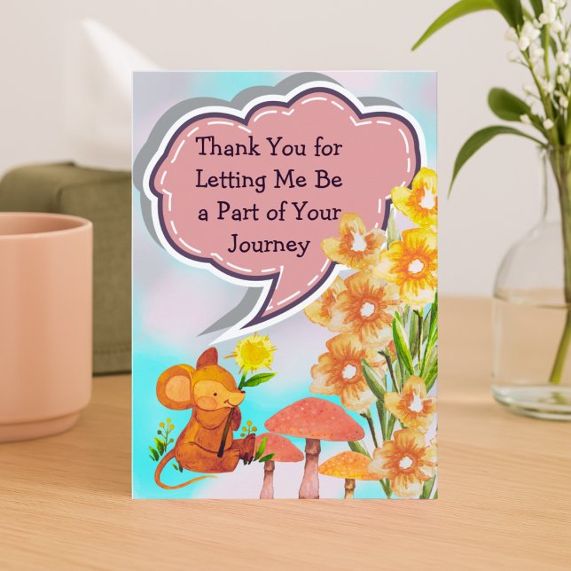 Carte De Remerciements Thank You From Your Therapist – Nature Design (Créateur téléchargé)
