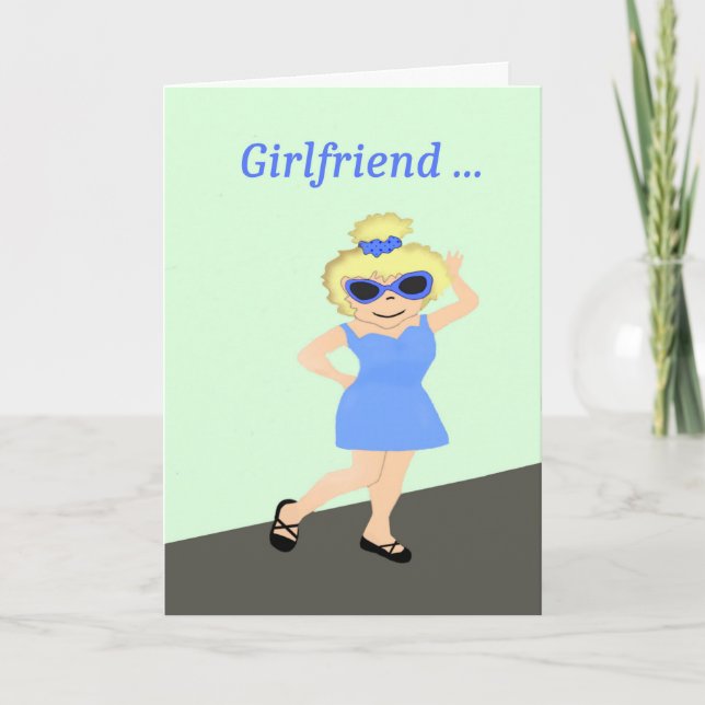 Carte De Remerciements Thank You Girlfriend (Devant)