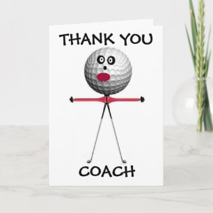 Carte De Remerciements Thank You Golf Coach