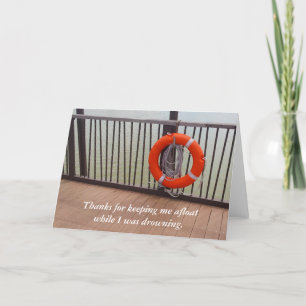 Carte De Remerciements Thank You, Life Buoy, Gratitude
