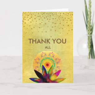 Carte De Remerciements Thank You Lotus Flower Yoga Healing Health