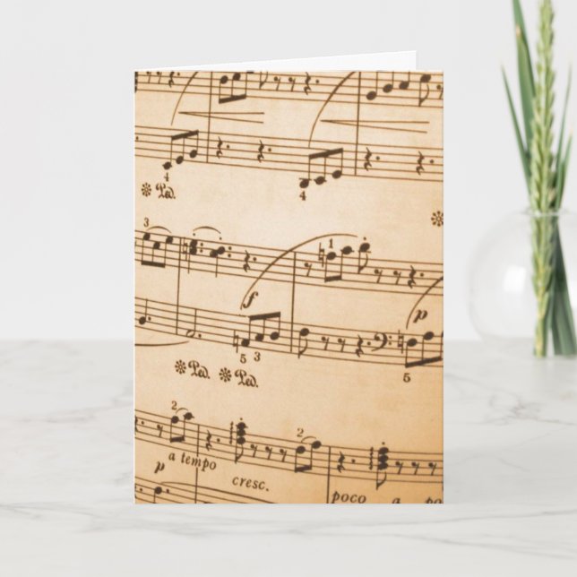 Carte De Remerciements Thank You Music Notes greeting (Devant)