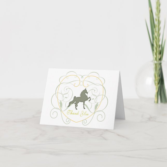 Carte De Remerciements Thank you Sage Saddlebred (Devant)