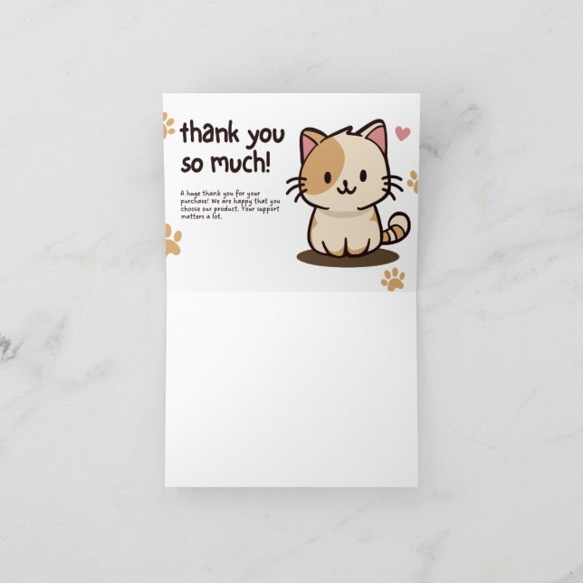 Carte De Remerciements Thank You so much Card (Intérieur)