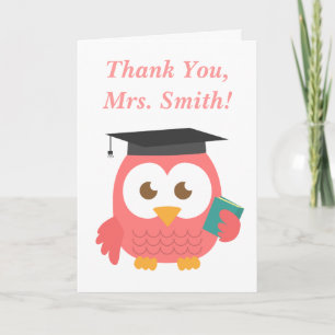 Carte De Remerciements Thank You, Teacher Appreciation, Teacher Owl