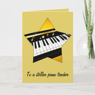 Carte De Remerciements Thank You to My Piano Teacher