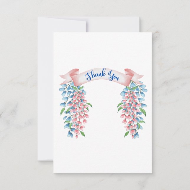 Carte De Remerciements Thank You Wisteria Flowers (Devant)