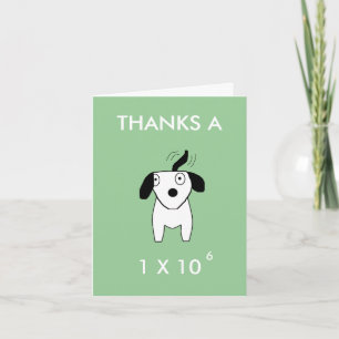 CARTE DE REMERCIEMENTS THANKS A MILLION