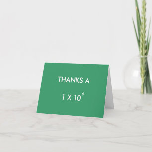 Carte De Remerciements THANKS A MILLION - thank-you card