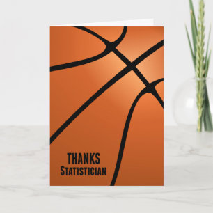 Carte De Remerciements Thanks Basketball Statistician for Your Hard Work
