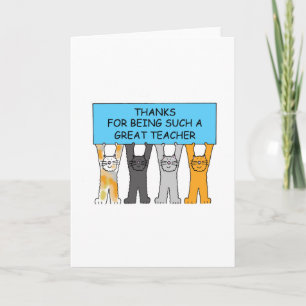 Carte De Remerciements Thanks to a great teacher