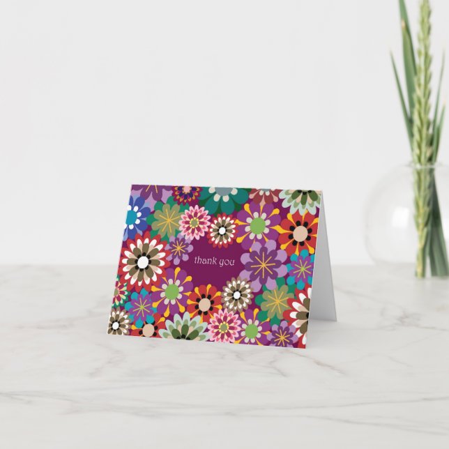 Carte De Remerciements thankyou floral (Devant)