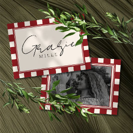 Carte De Remerciements That's Amore Red Checkered Bridal Shower 