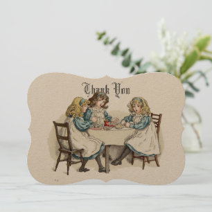 Carte De Remerciements Thé à l'ère victorienne par Kate Greenaway
