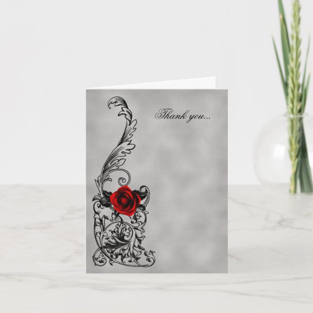 Carte De Remerciements The Dance Gothic Wedding Thank You (Devant)