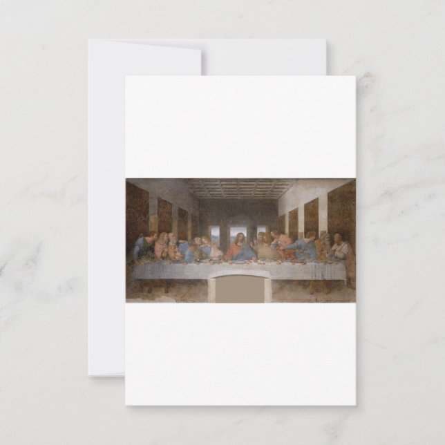 Carte De Remerciements The Last Supper 1495 1498 by Léonard de Vinci (Devant)