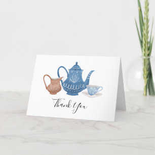 Carte De Remerciements Thé Party de mariage en hauteur