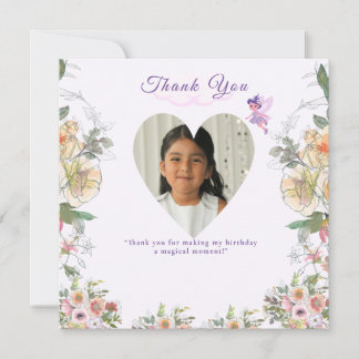 Carte De Remerciements Thème d'anniversaire de conte de fée du Château Vi