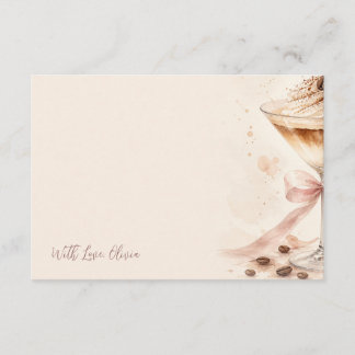 Carte De Remerciements Thème de café Martini Espresso pour une Baby Showe