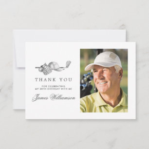 Carte De Remerciements Thème de golf 50ème anniversaire Photo