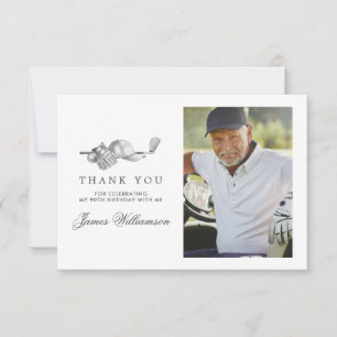 Carte De Remerciements Thème de golf 90ème anniversaire Photo
