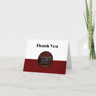 Carte De Remerciements Thème de l'auteur du livre Classy Retro