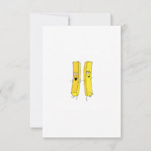 Carte De Remerciements Thème frites et chips