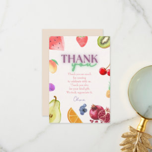 Carte De Remerciements Thème Fruit 2ème anniversaire