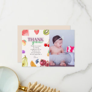 Carte De Remerciements Thème Fruit 2ème anniversaire