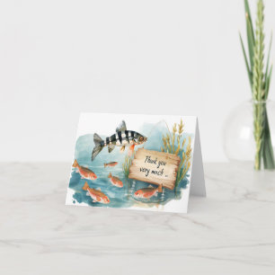 Carte De Remerciements Thème pêche pour amateur de pêche 