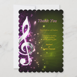 Carte De Remerciements Thèmes de célébration pour les amoureux de la musi